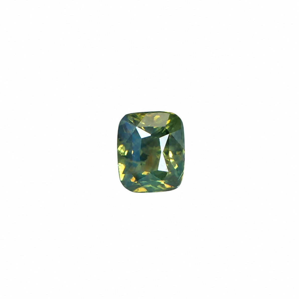 0.63 ct rectangular cushion cut alexandrite photographed in daylight