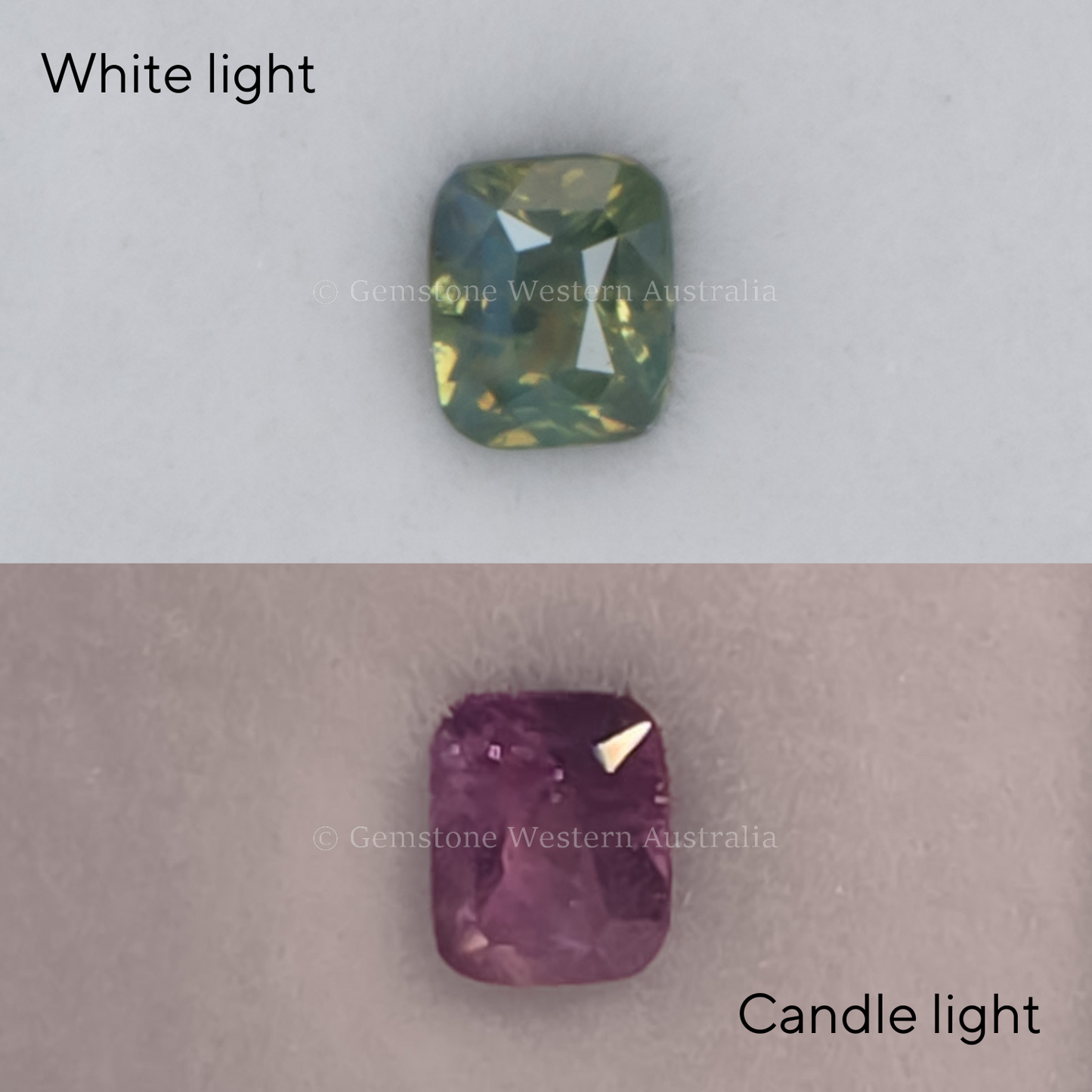 0.63 CT NATURAL ALEXANDRITE - RECTANGULAR CUSHION CUT