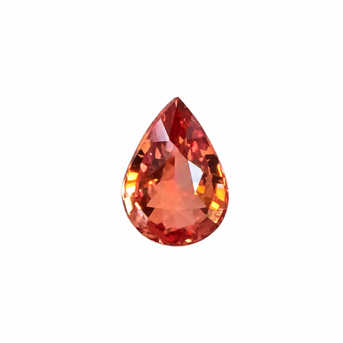 1.01 ct natural unheated padparadscha sapphire, pear cut