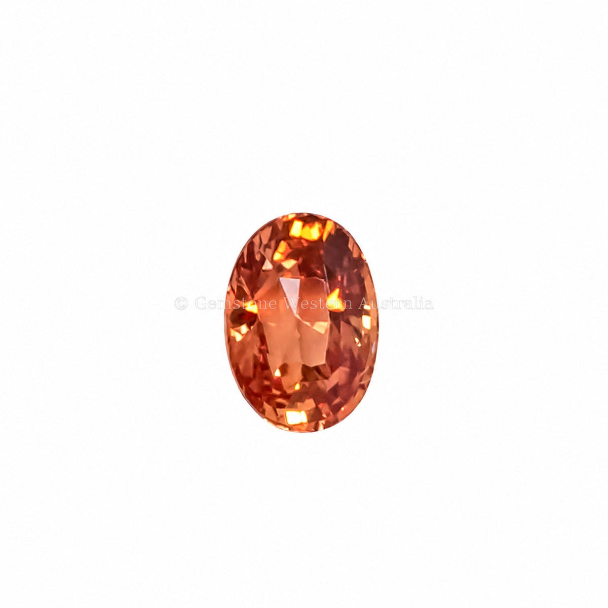1.02 ct natural unheated padparadscha sapphire, oval mixed cut, GGTL certified