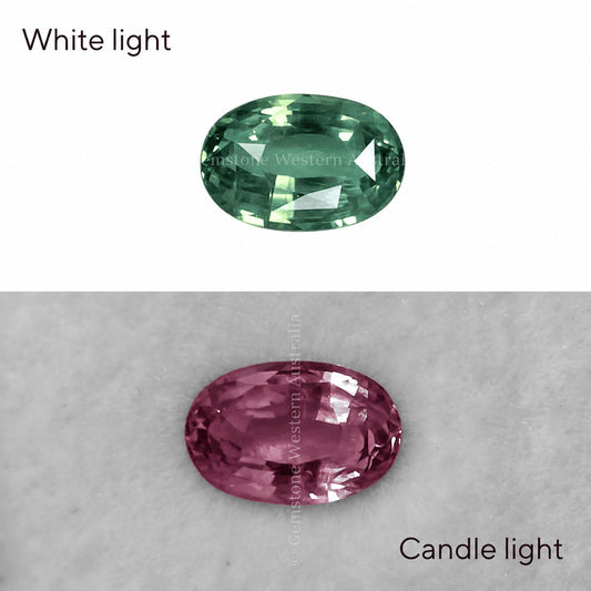 1.04 ct natural alexandrite, oval cut chrysoberyl