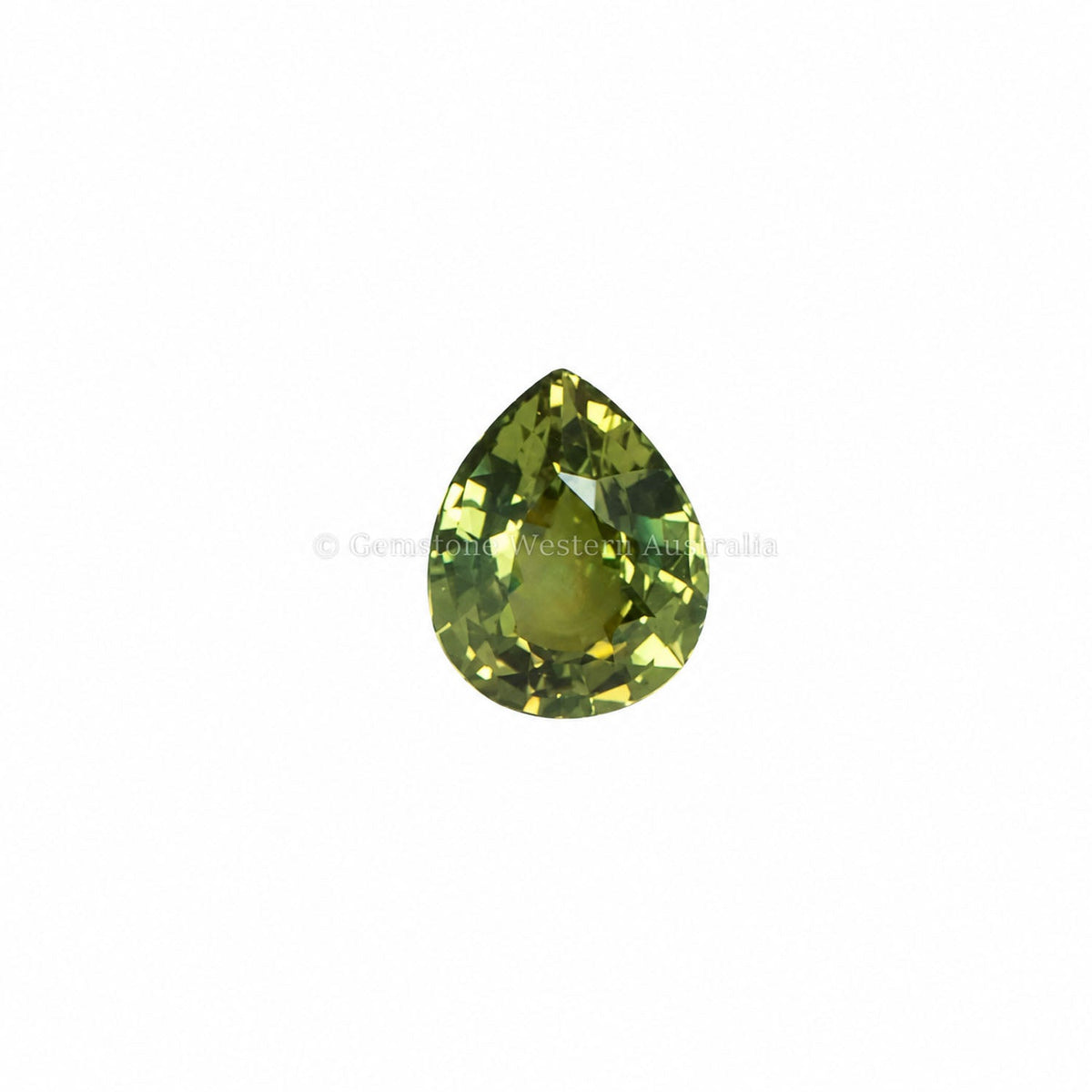 0.63 ct pear cut alexandrite photographed in daylight