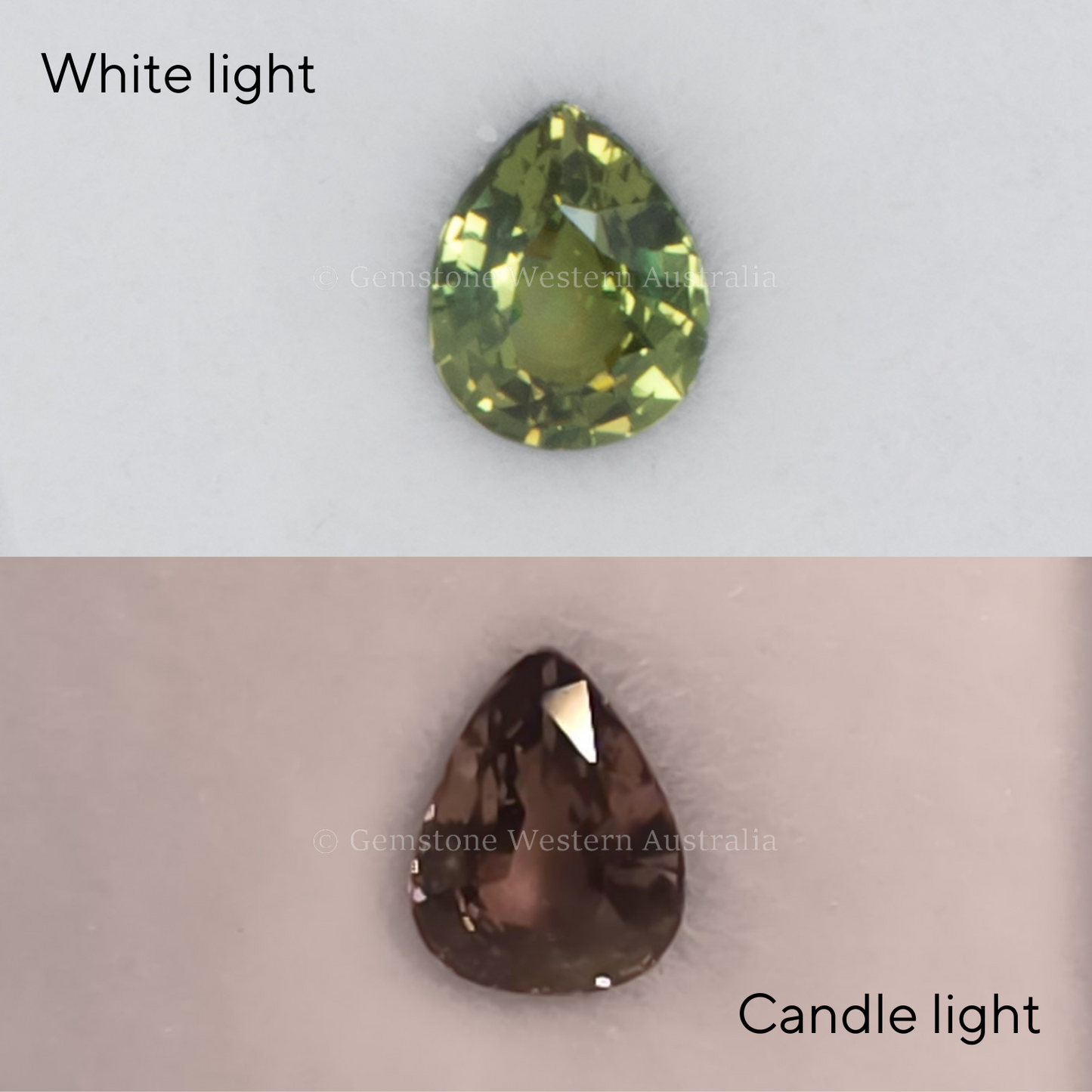 0.63 CT NATURAL ALEXANDRITE - PEAR CUT