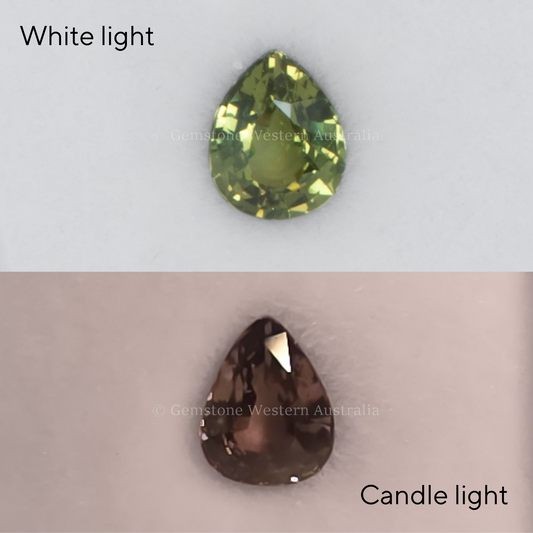 0.63 CT NATURAL ALEXANDRITE - PEAR CUT