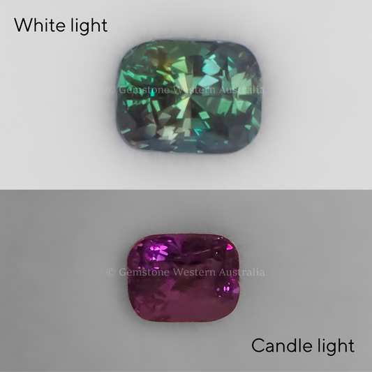 1.08 CT NATURAL ALEXANDRITE - RECTANGULAR CUSHION CUT