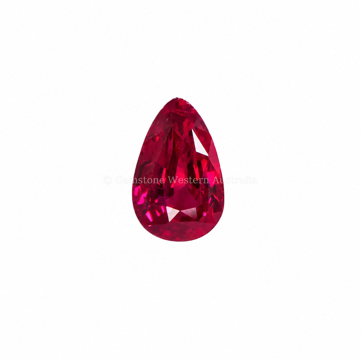 1.02 ct natural unheated ruby, pear cut loose gemstone