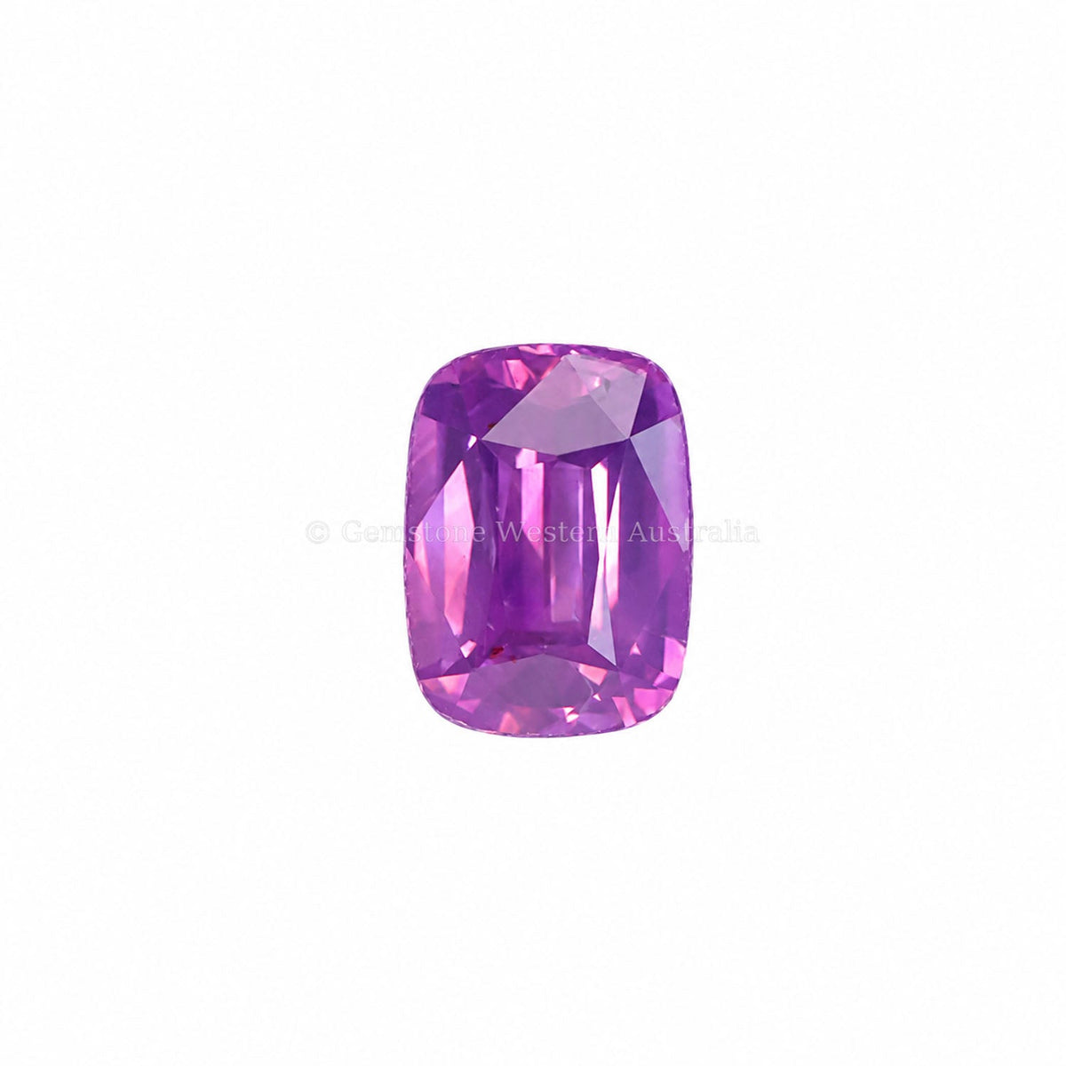 1.17 ct natural unheated pink sapphire, cushion rectangular cut