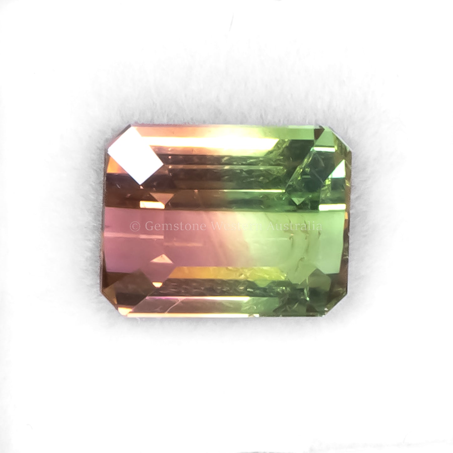 6.10 CT NATURAL BICOLOUR TOURMALINE - OCTAGONAL CUT