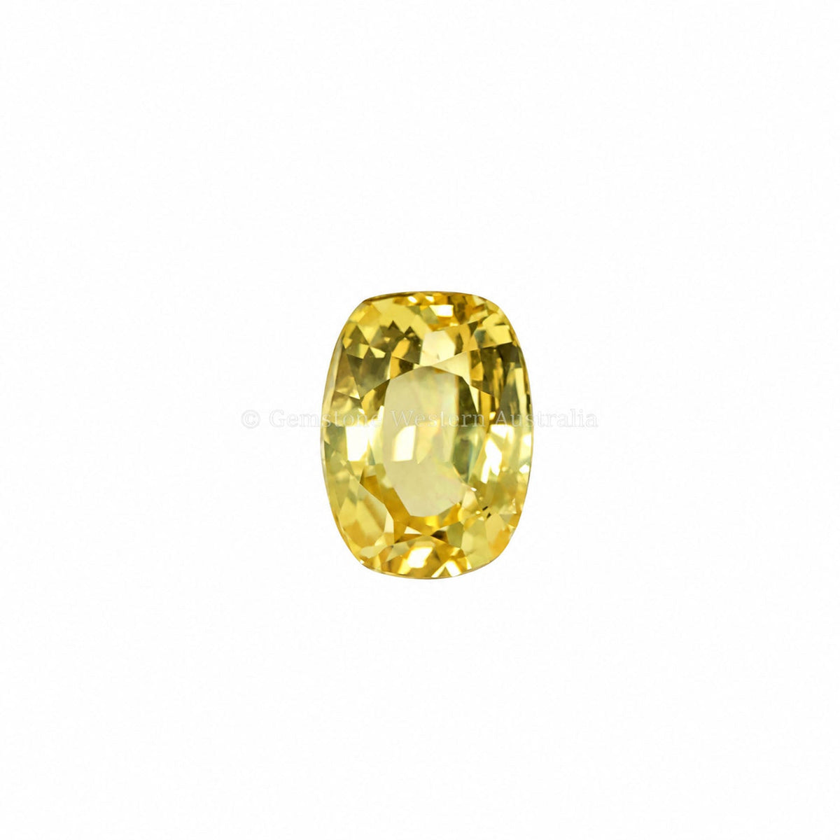 1.33 ct natural unheated yellow sapphire, cushion cut