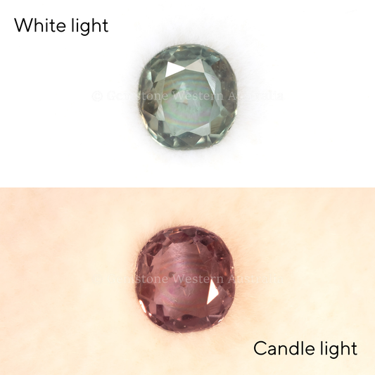 0.42 CT NATURAL ALEXANDRITE - CUSHION CUT - MIX