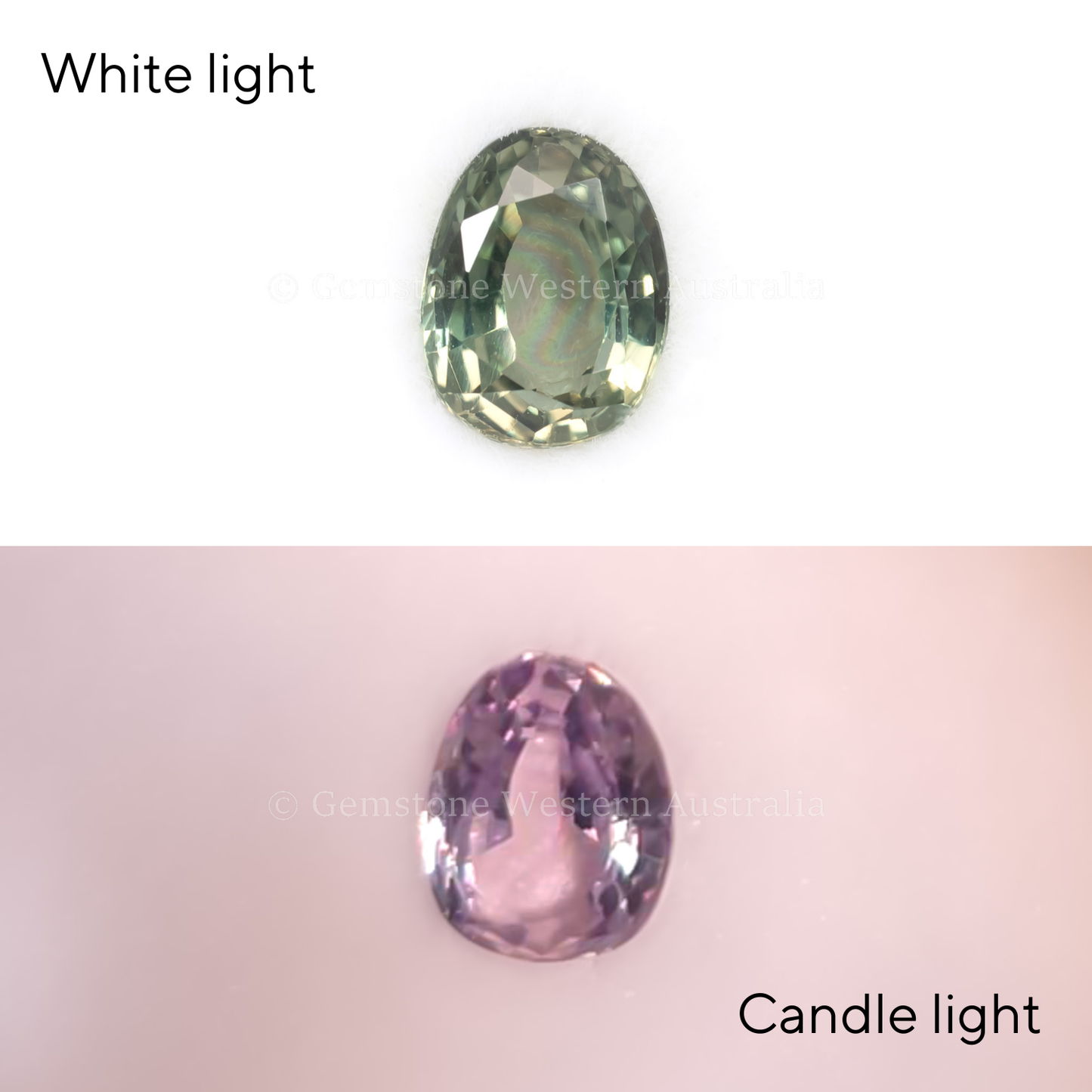 0.50 NATURAL ALEXANDRITE OVAL CUT MIX LIGHT