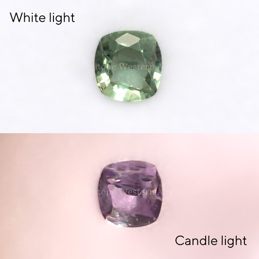 0.39 CT NATURAL ALEXANDRITE - CUSHION CUT MIX LIGHT