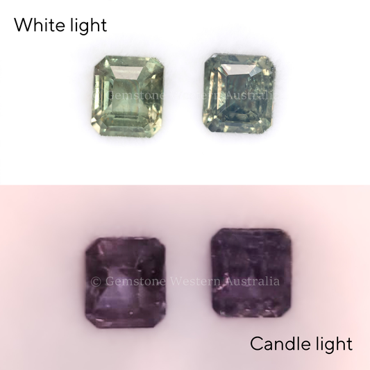 0.96 NATURAL ALEXANDRITE PAIR MIX LIGHT