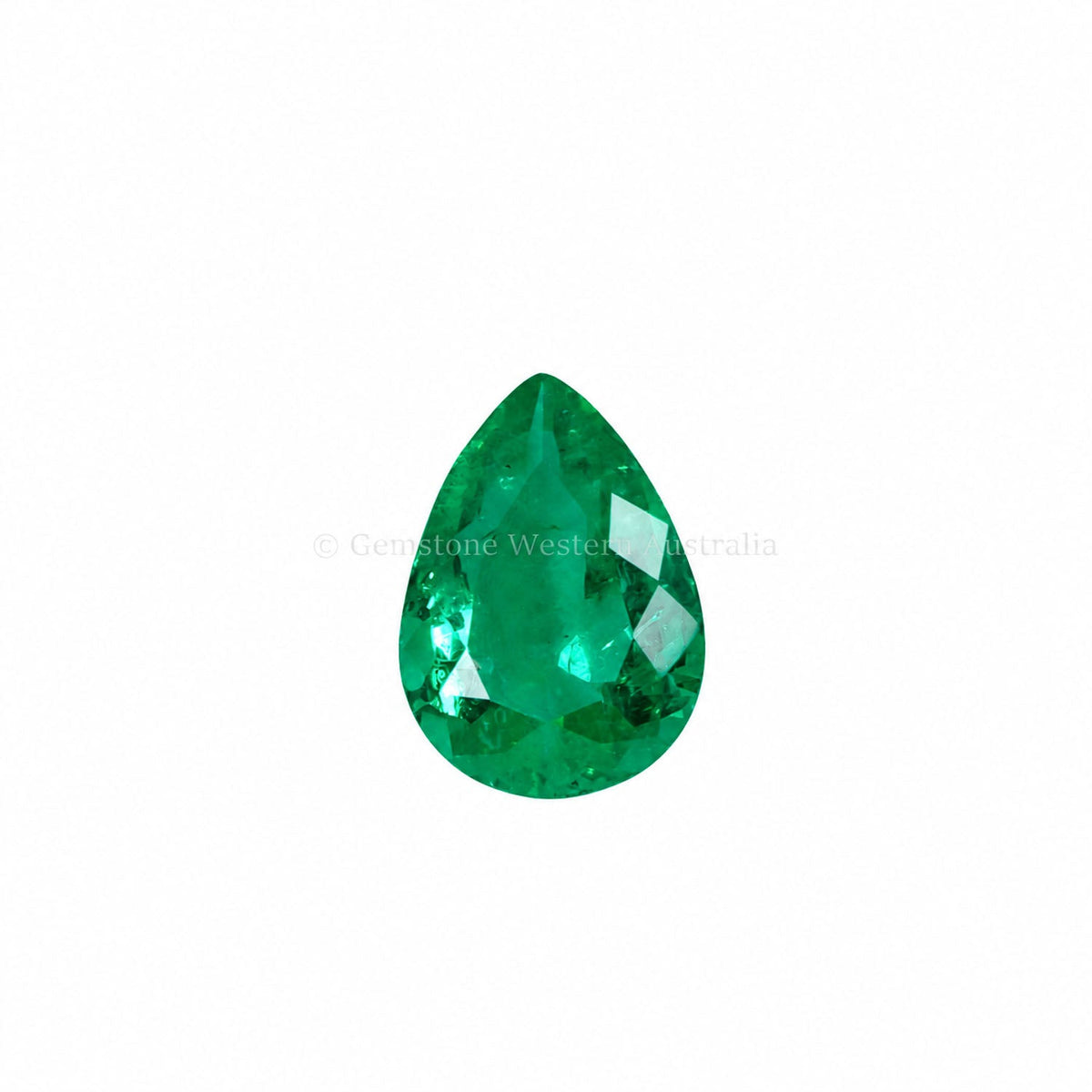 0.79 ct natural Colombian emerald, pear cut loose gemstone