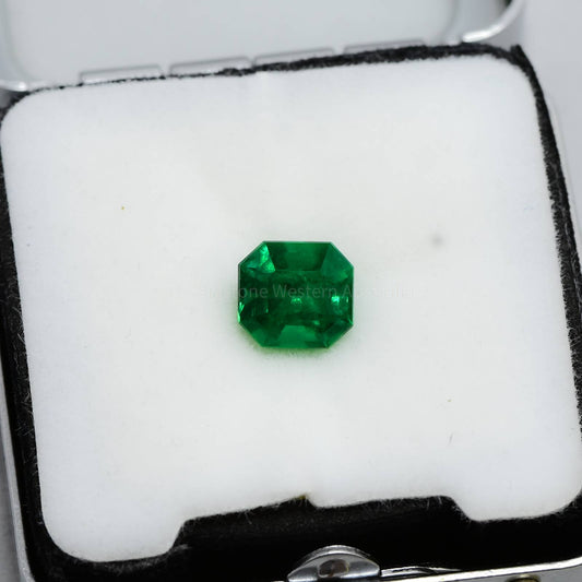 1.80  Carats Vivid Green Colombian Emerald