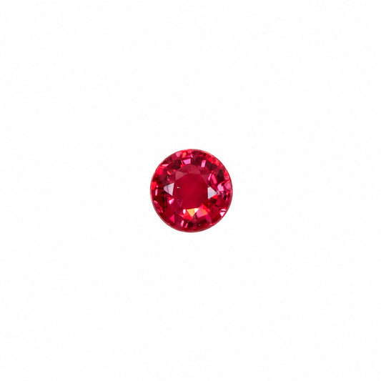 0.48 ct natural unheated ruby, round cut loose gemstone