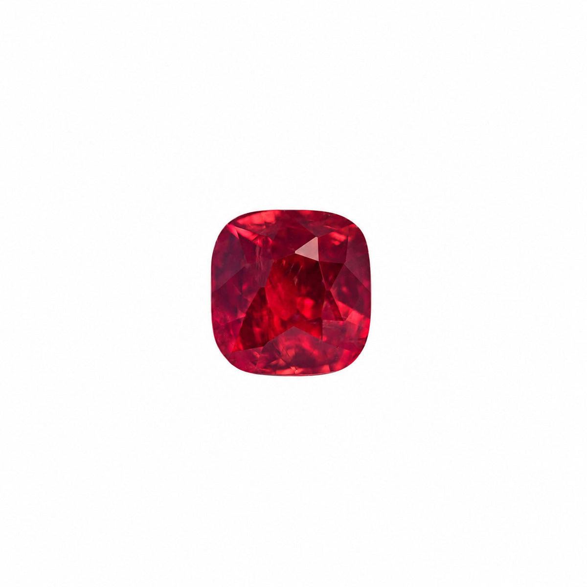1.06 ct natural unheated red ruby, cushion cut, GGTL certified