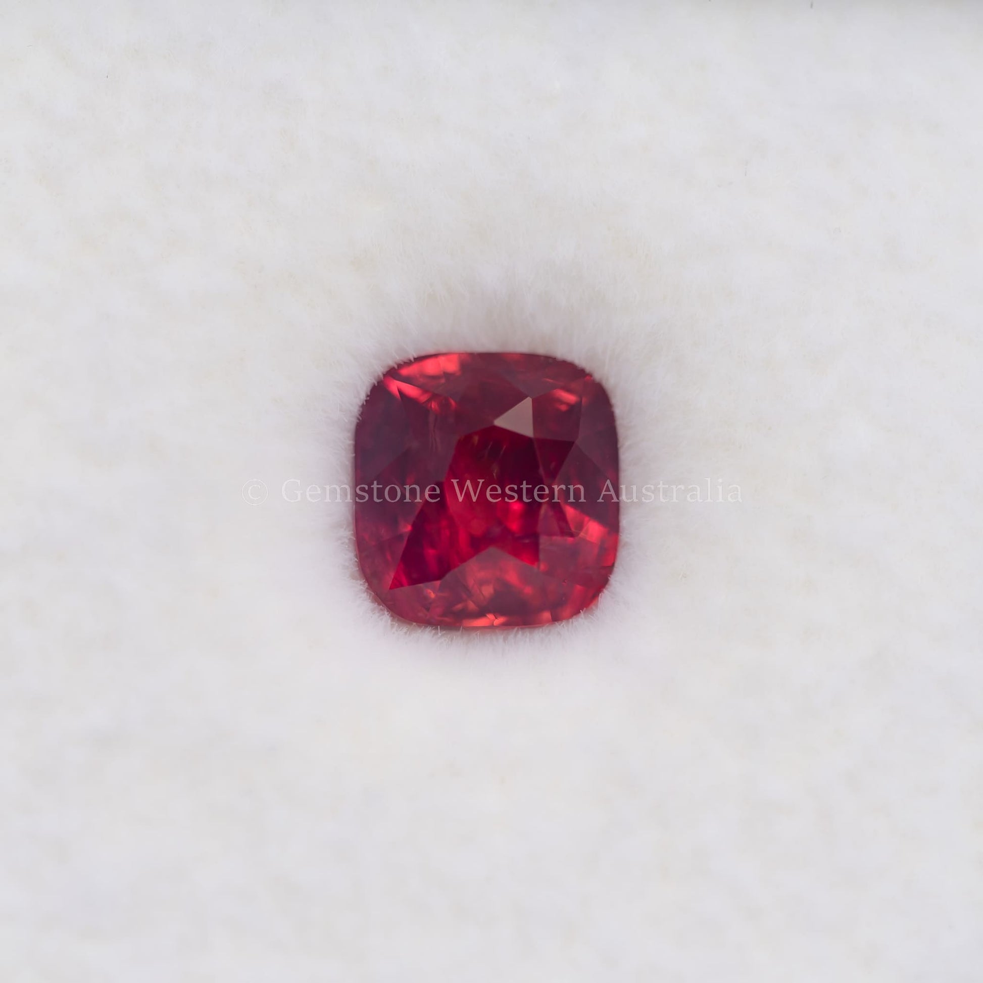 NATURAL UNHEATED RUBY - CUSHION CUT