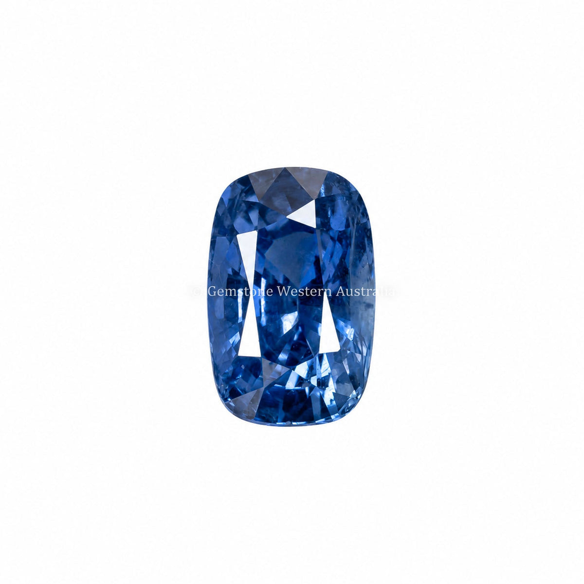 2.11 ct natural unheated blue sapphire, rectangular cushion cut
