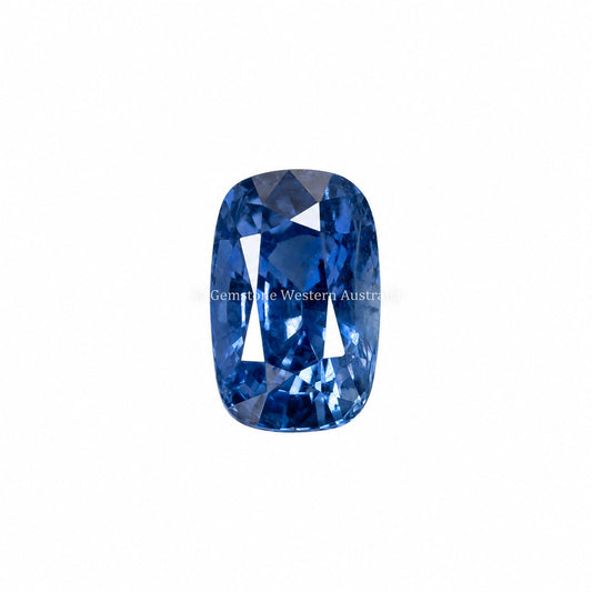 2.11 ct natural unheated blue sapphire, rectangular cushion cut
