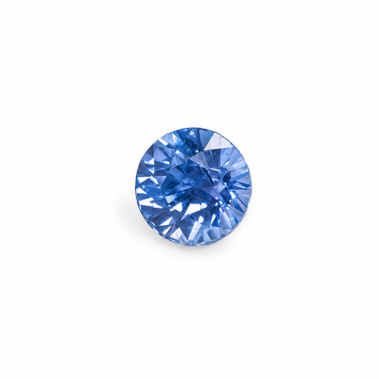1.53 ct natural unheated blue sapphire, round mixed cut