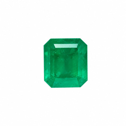 2.74 ct natural Colombian emerald, square emerald cut green gemstone