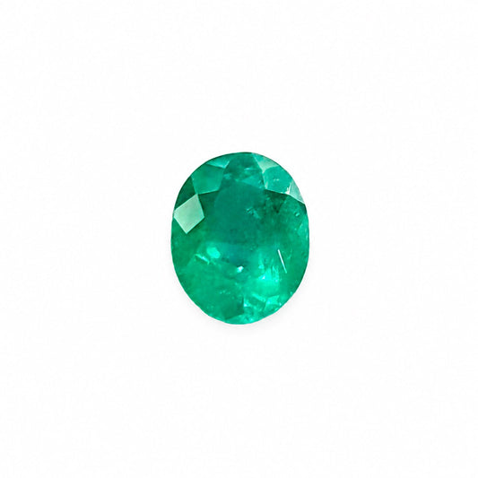 0.90 ct natural Colombian emerald, oval cut loose gemstone