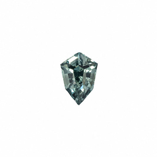 0.51 ct natural unheated teal-green sapphire, shield fancy cut