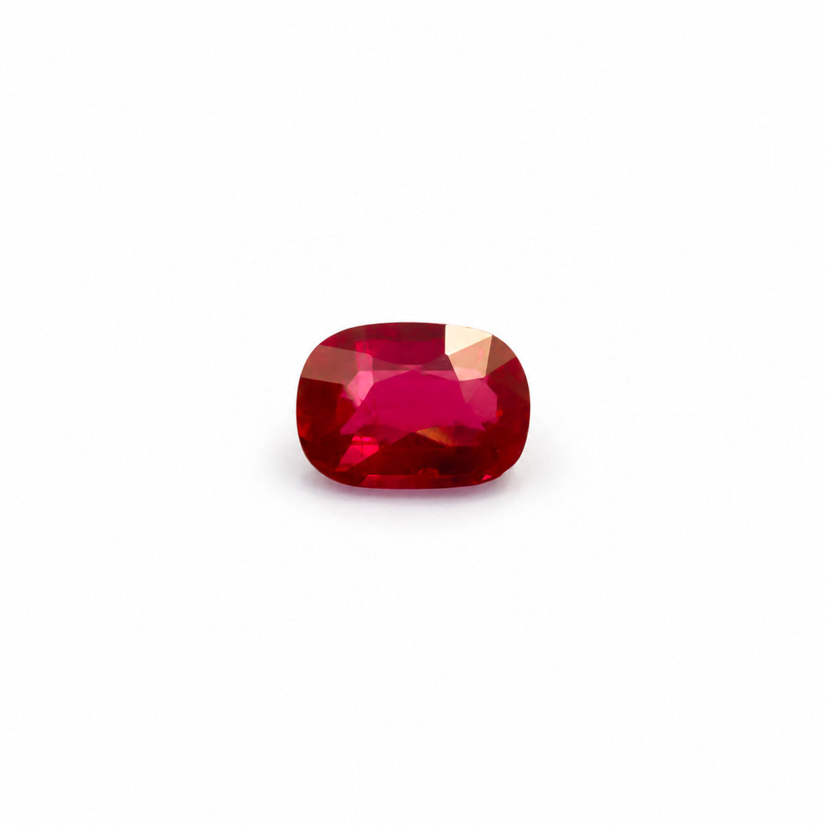 0.76ct natural unheated Mozambique ruby, vivid red elongated cushion cut