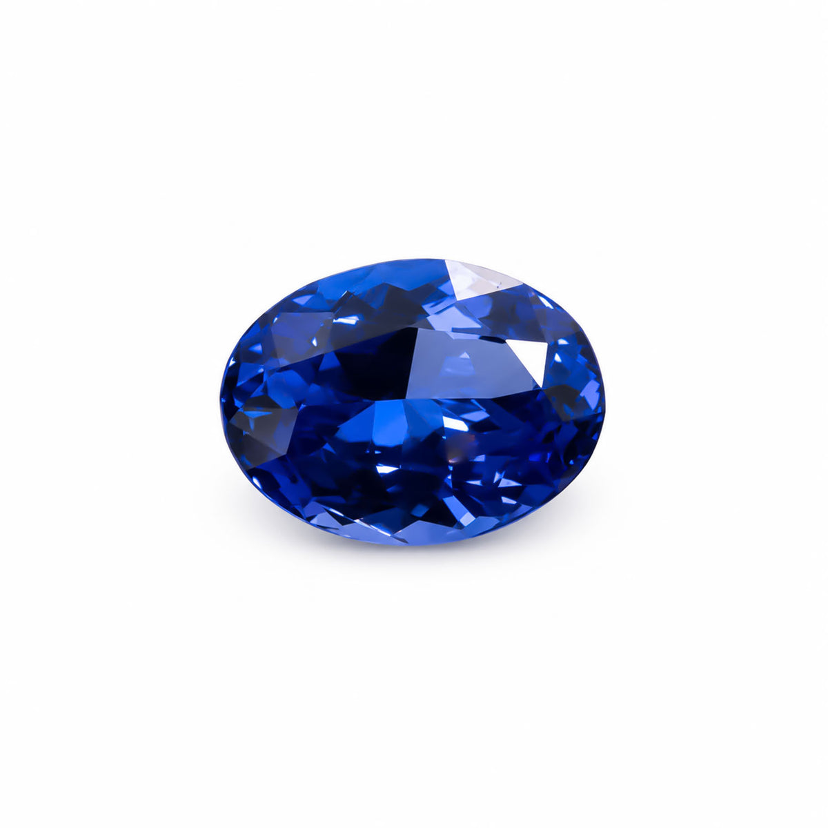 3.03ct natural tanzanite, violetish blue oval cut