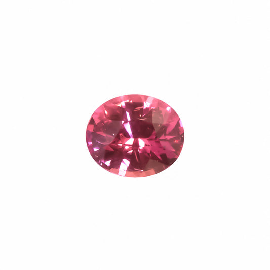 0.69ct natural unheated vivid orangish pink padparadscha sapphire, oval mixed cut