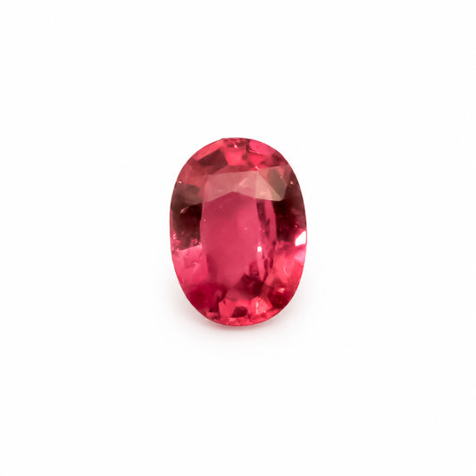 0.83ct natural pinkish orange coral padparadscha sapphire, oval mixed cut