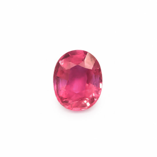 0.77ct natural unheated orangish pink padparadscha sapphire, oval mixed cut