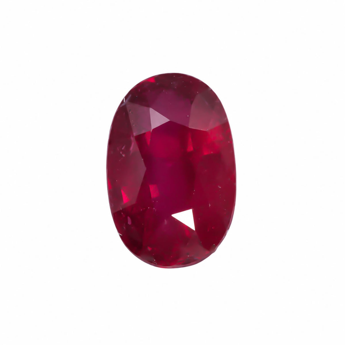 0.88ct natural unheated royal red ruby, oval mixed cut