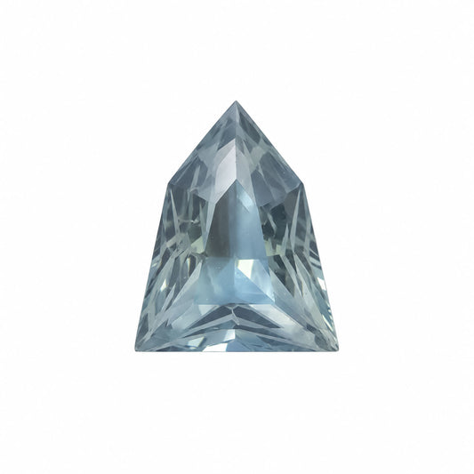 1.40ct natural unheated teal sapphire, shield shape concave cut