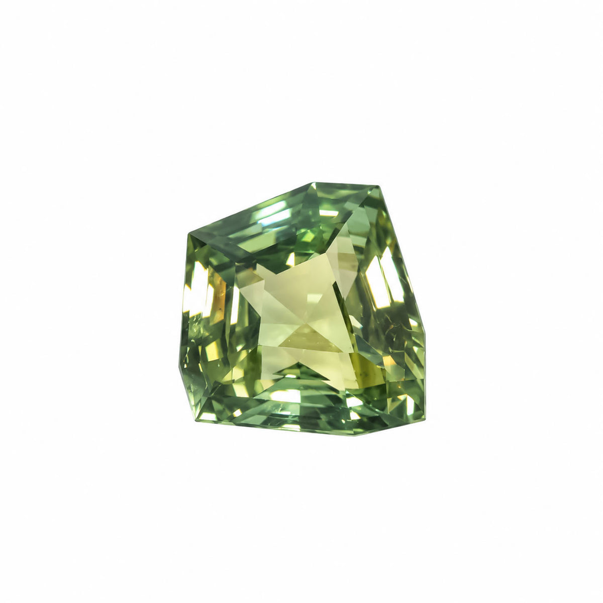 2.06ct natural unheated teal sapphire, kite cut, second view