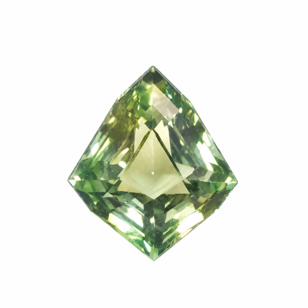 2.06ct natural unheated teal sapphire, kite mixed cut