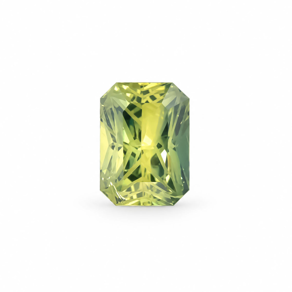 1.70ct natural bi-colour green-teal sapphire, octagon concave cut