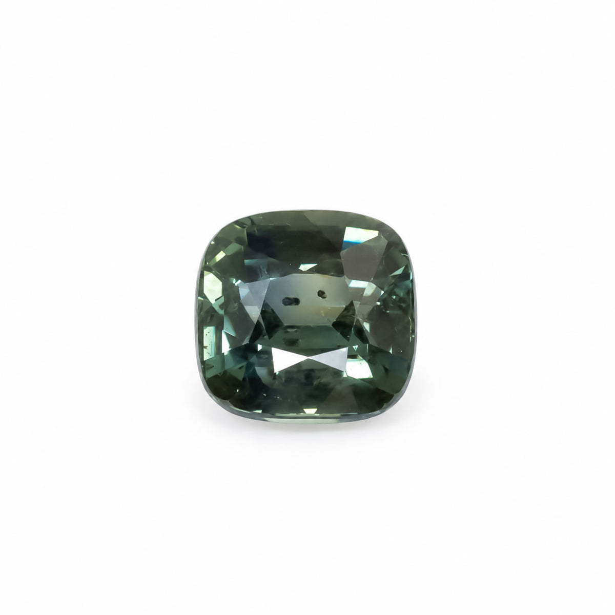 1.77ct natural unheated teal sapphire, cushion mixed cut