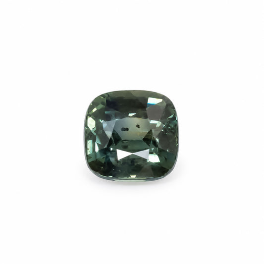 1.77ct natural unheated teal sapphire, cushion mixed cut
