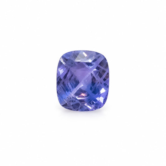 0.84ct natural violet sapphire, rectangular cushion precision cut