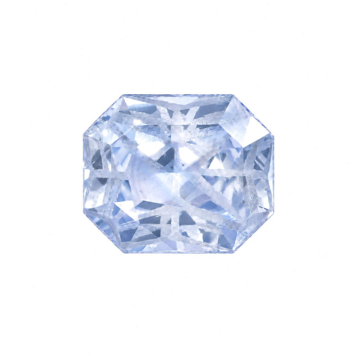 1.28ct natural pastel blue sapphire, octagon concave cut