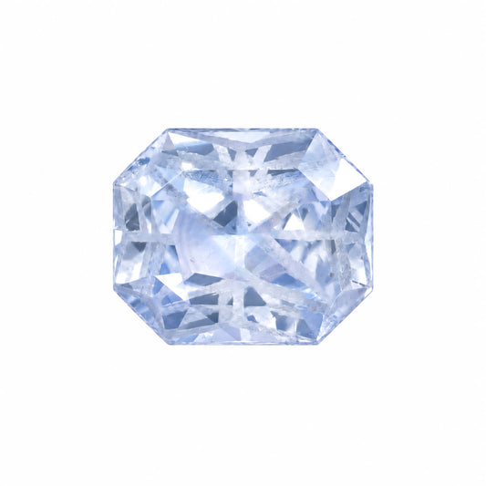 1.28ct natural pastel blue sapphire, octagon concave cut