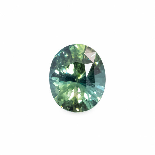 1.14ct natural unheated teal sapphire, oval mixed cut