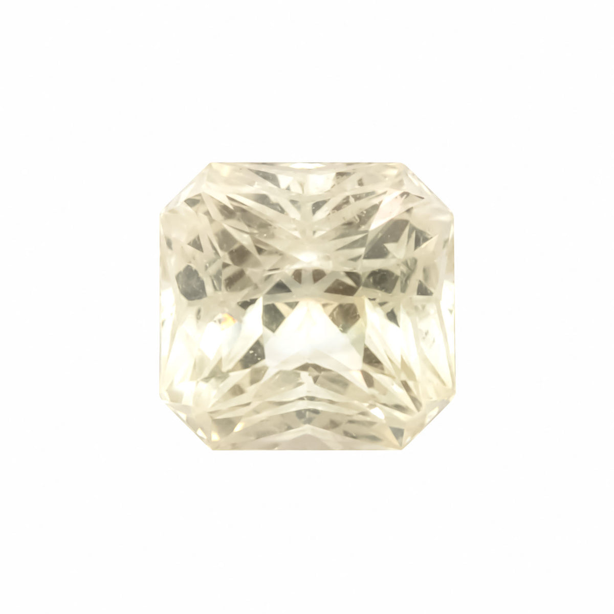 0.88ct natural unheated pastel yellow sapphire, octagon concave cut