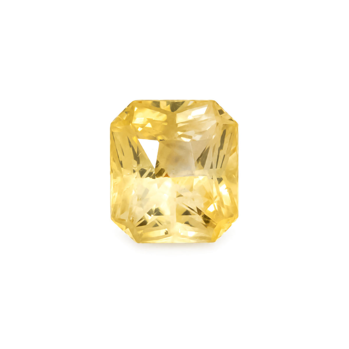 0.95ct natural intense yellow sapphire, octagon concave cut