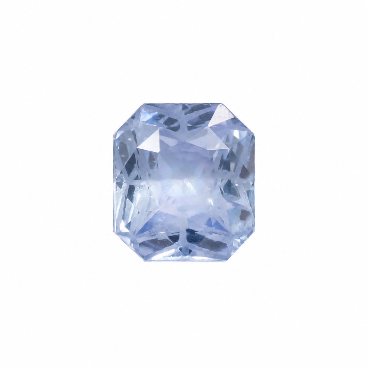 0.94ct natural unheated light blue sapphire, octagon concave cut