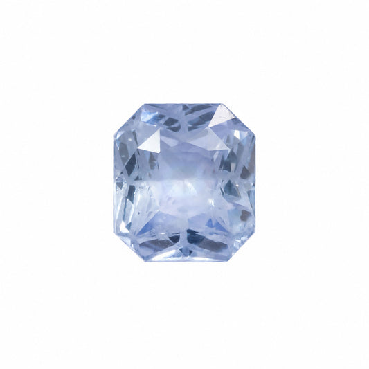0.94ct natural unheated light blue sapphire, octagon concave cut