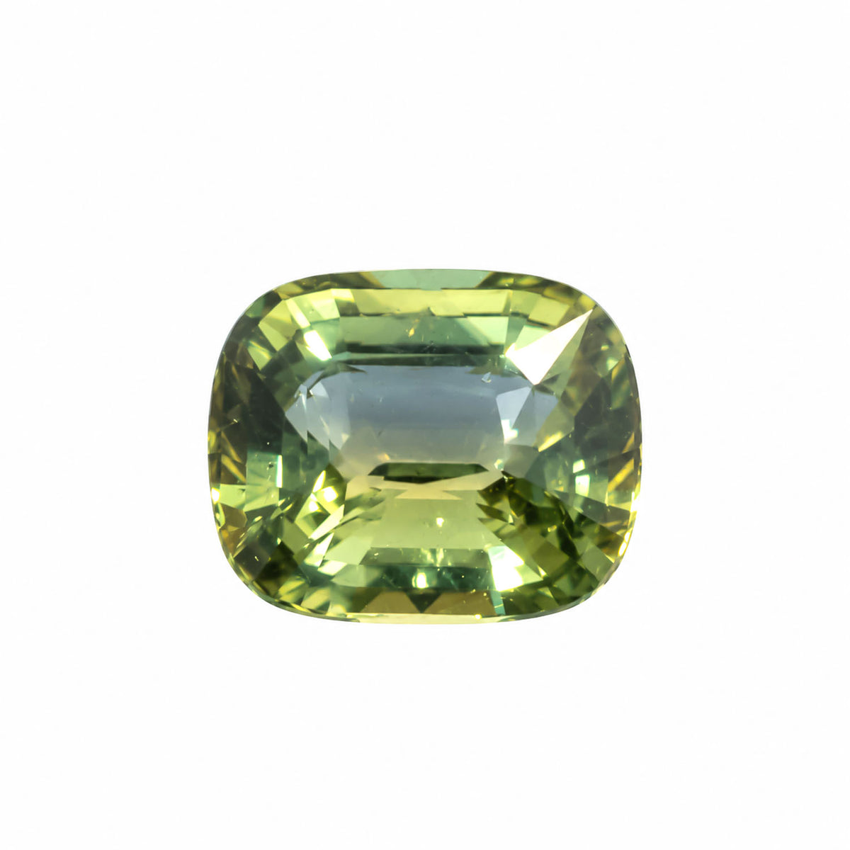 1.05ct natural green sapphire, cushion cut