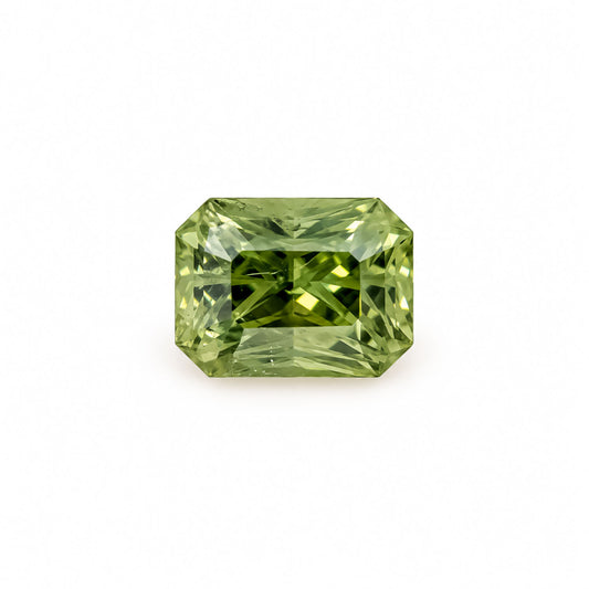 1.00ct natural green sapphire, octagon precision cut